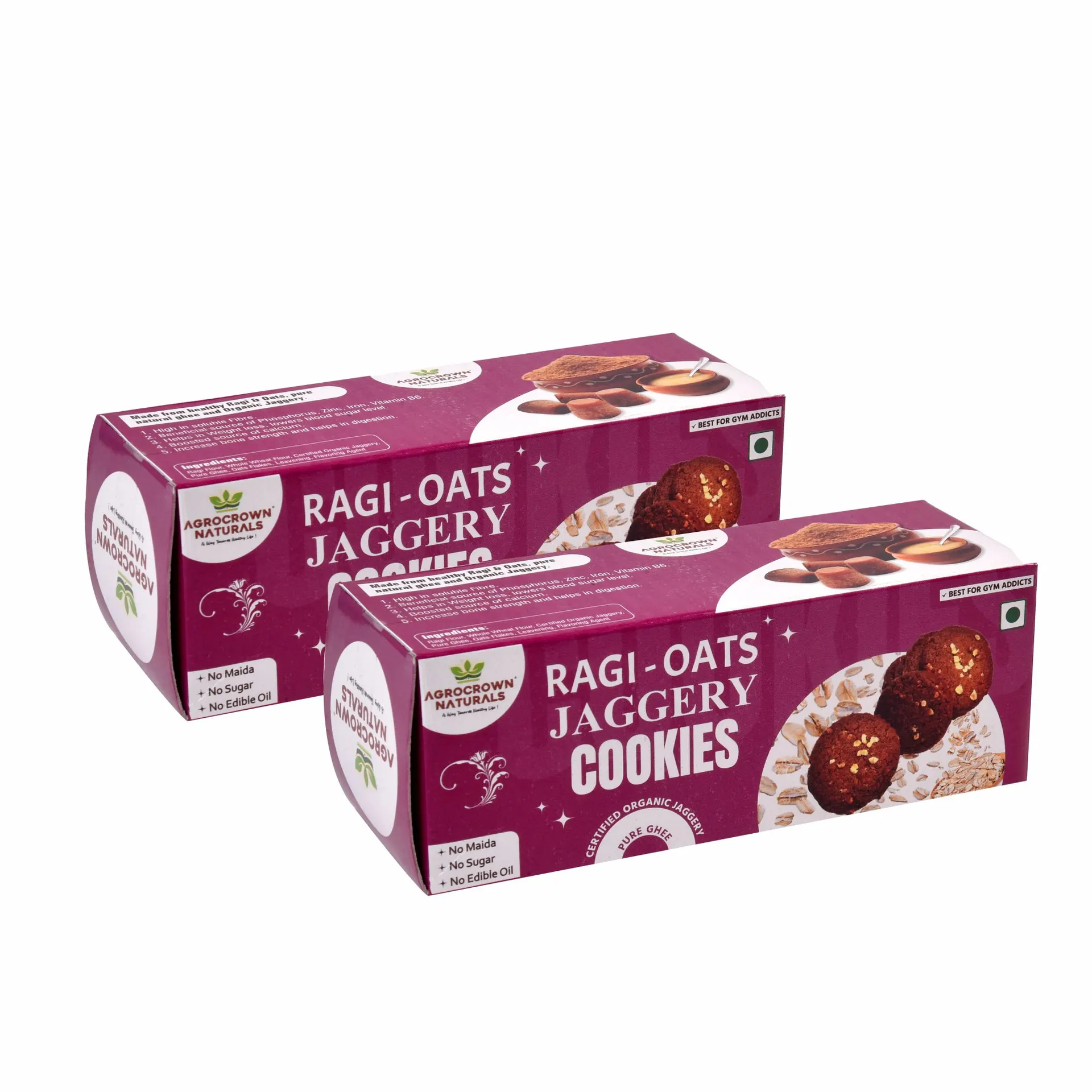Ragi Oats Jaggery Cookies (Pack Of 2)