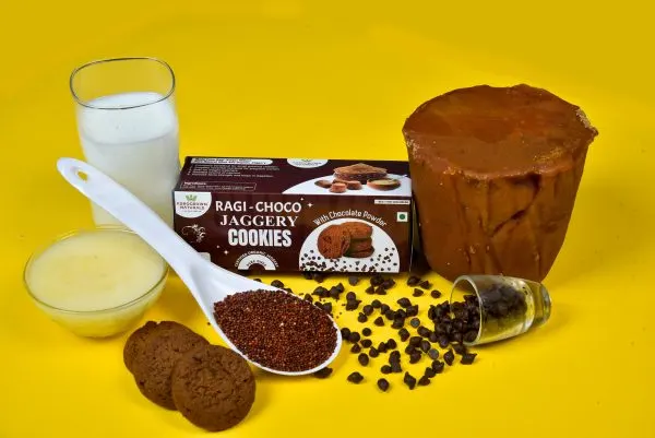 Ragi Choco Jaggery Cookies